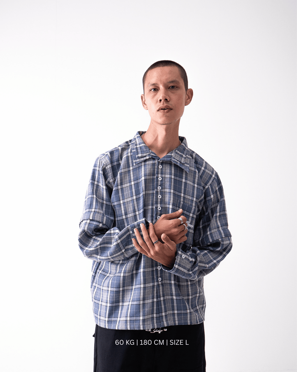 Detachable Multi Button Flannel - Aqua