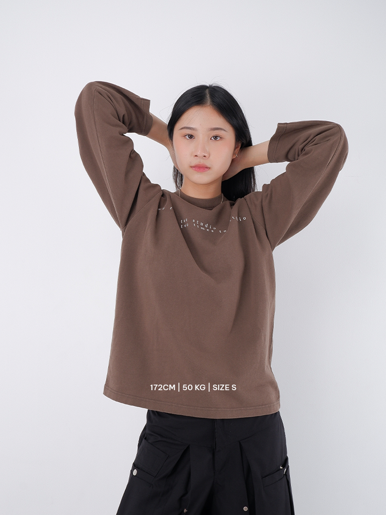 Double Logo Tee - Coffee