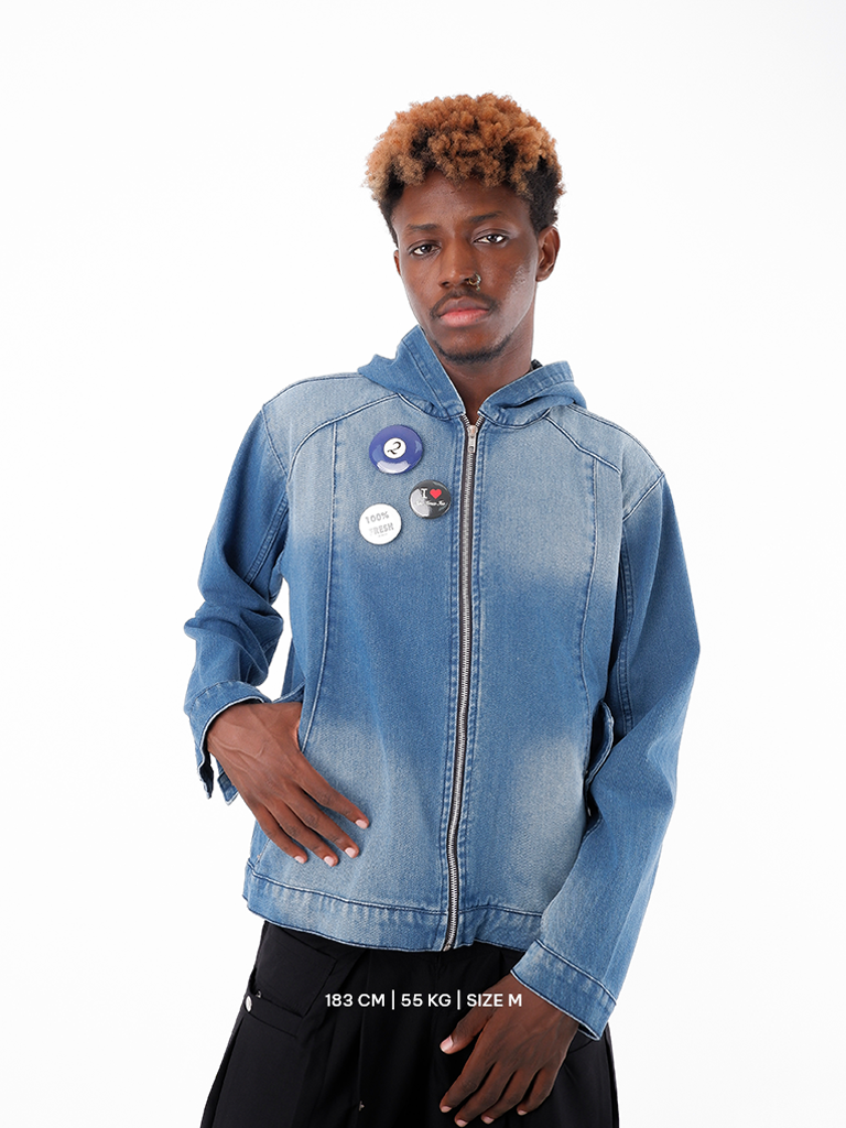 Denim Active Jacket - Washed Blue