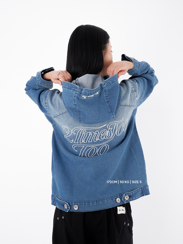 Denim Active Jacket - Washed Blue