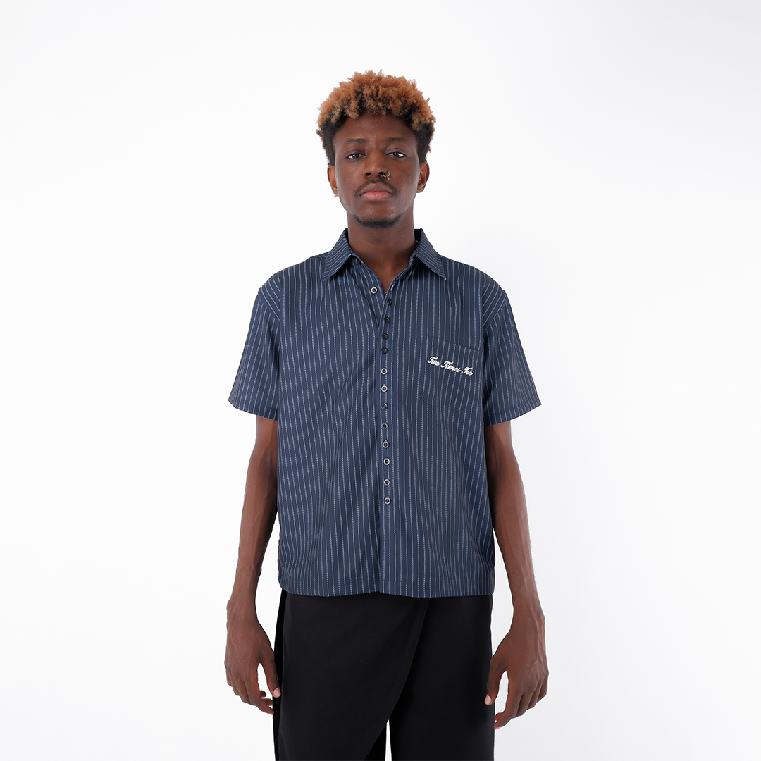 Logo Stripe Multi Button Workshirt