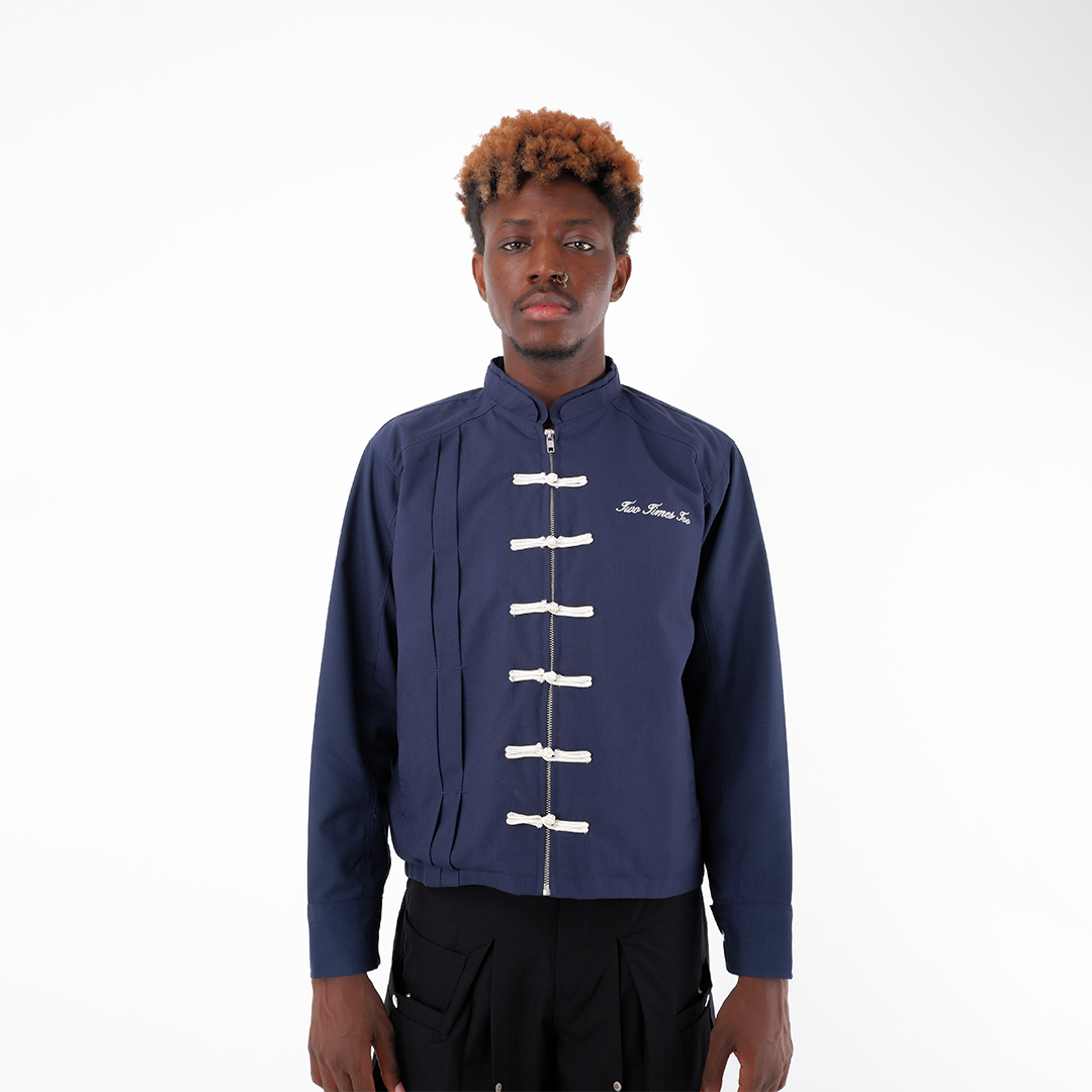 Chinese Jacket - Navy / Cream