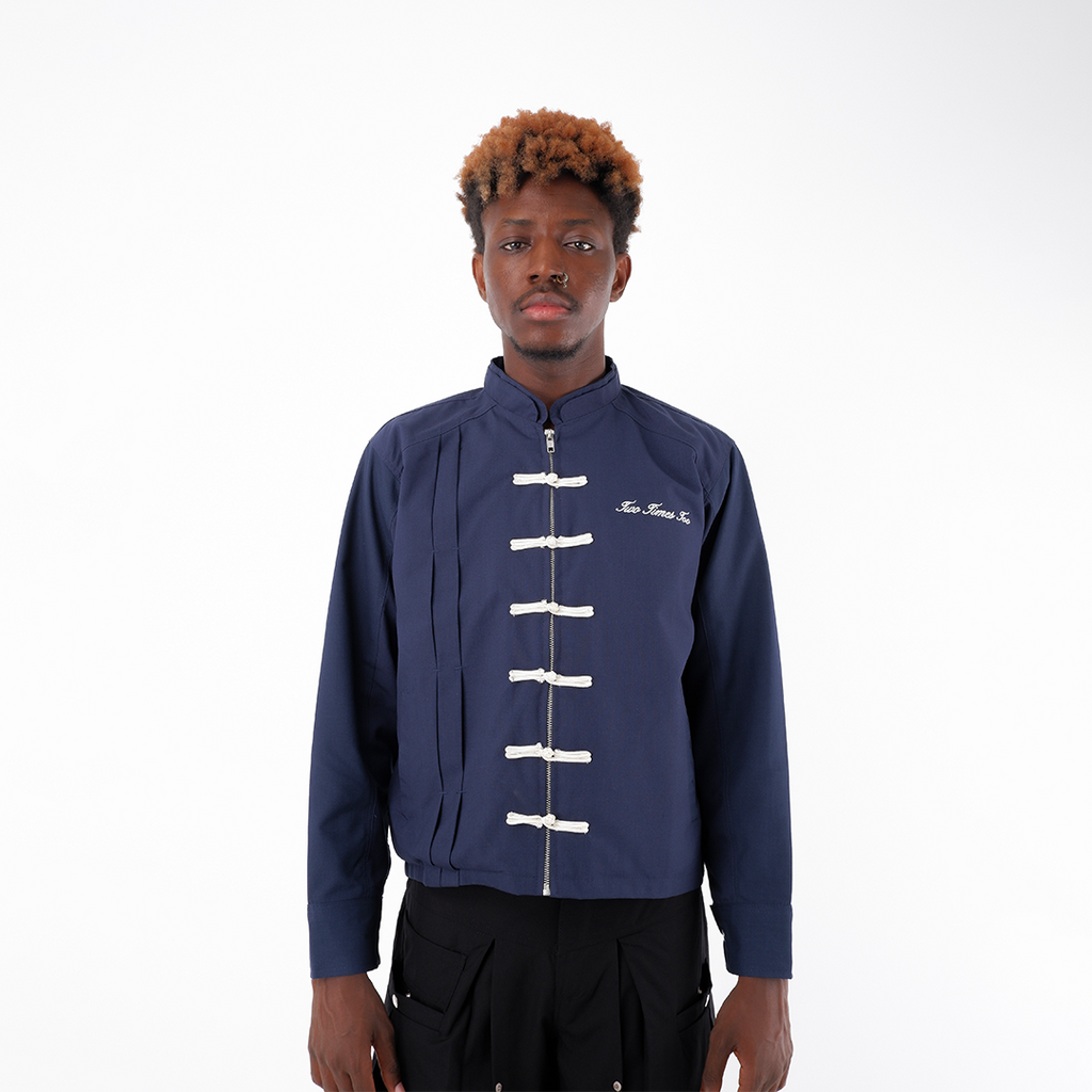 Chinese Jacket - Navy / Cream