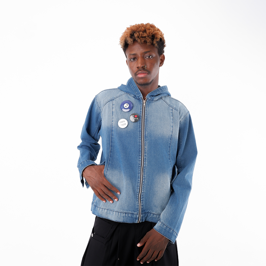 Denim Active Jacket - Washed Blue