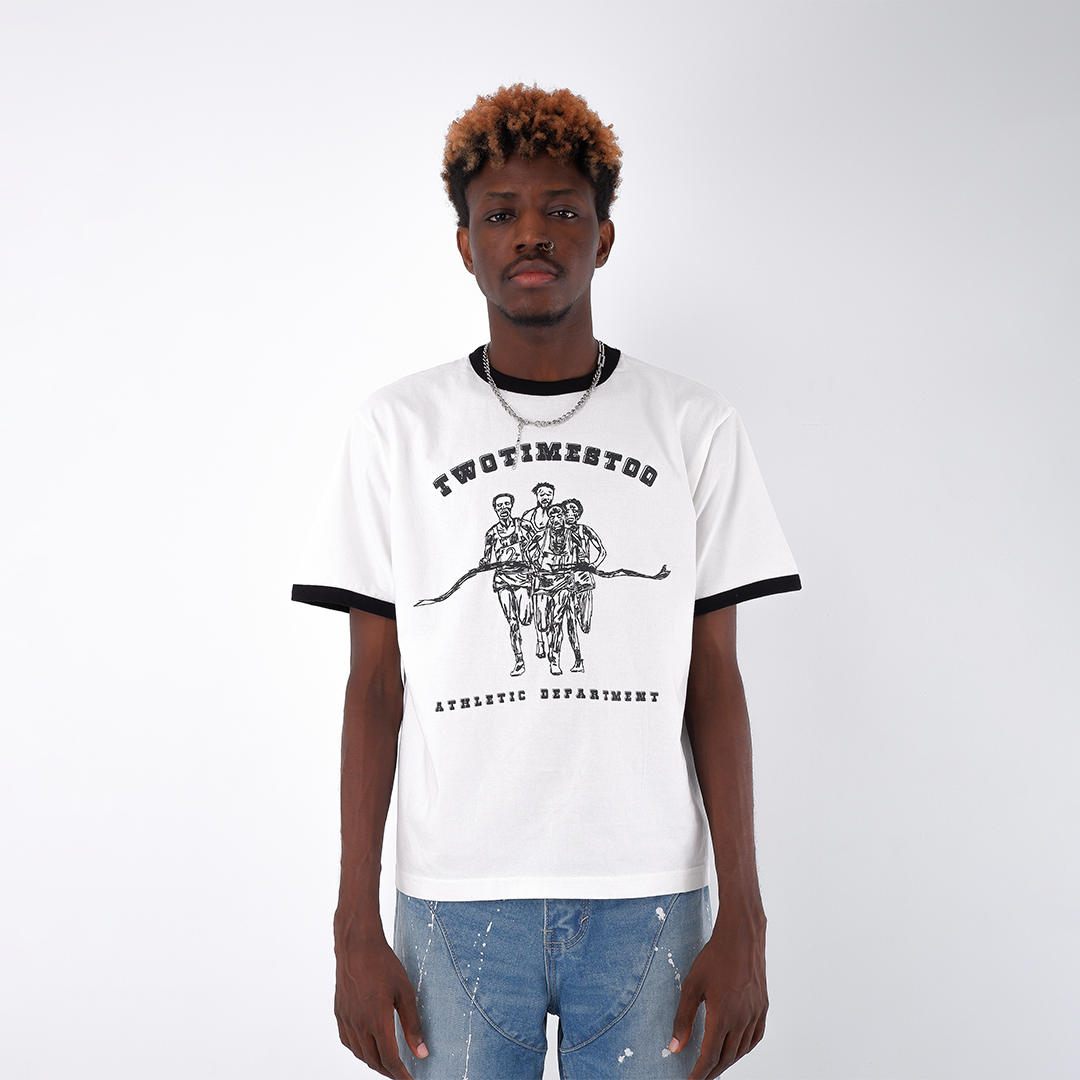 Marathon Ringer Tee - Broken White