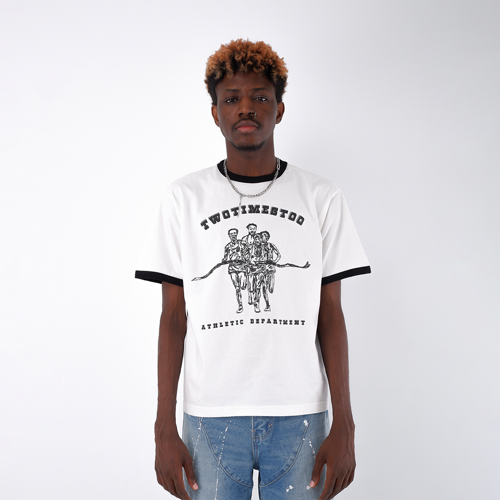 Marathon Ringer Tee - Broken White