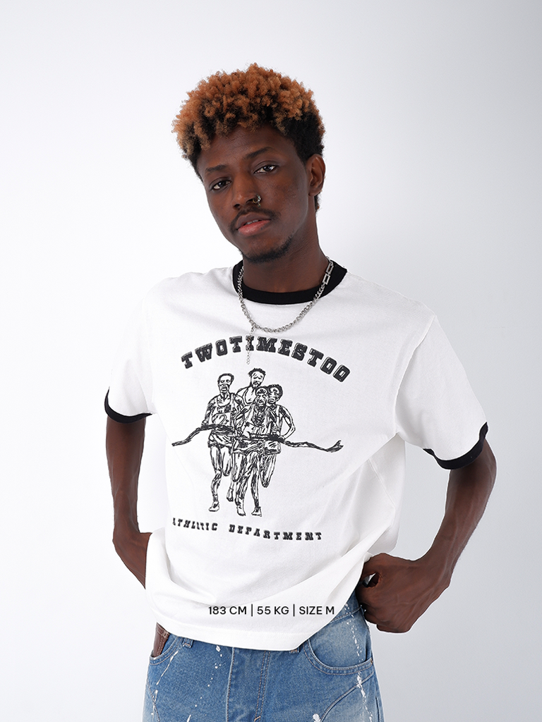 Marathon Ringer Tee - Broken White