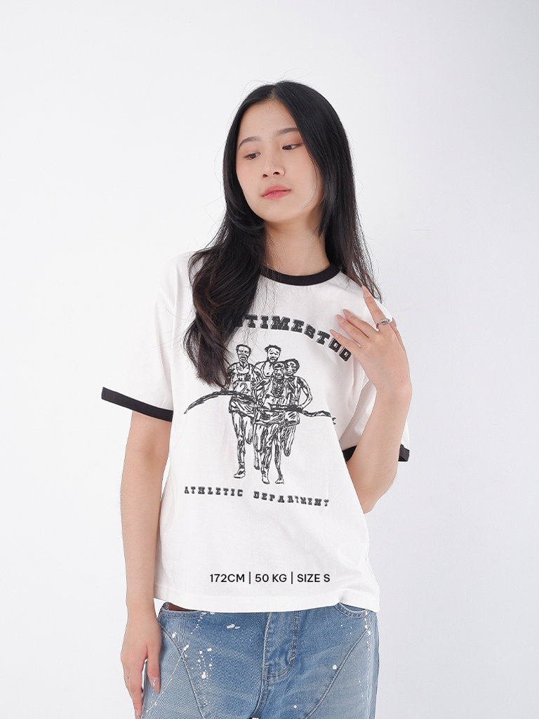 Marathon Ringer Tee - Broken White