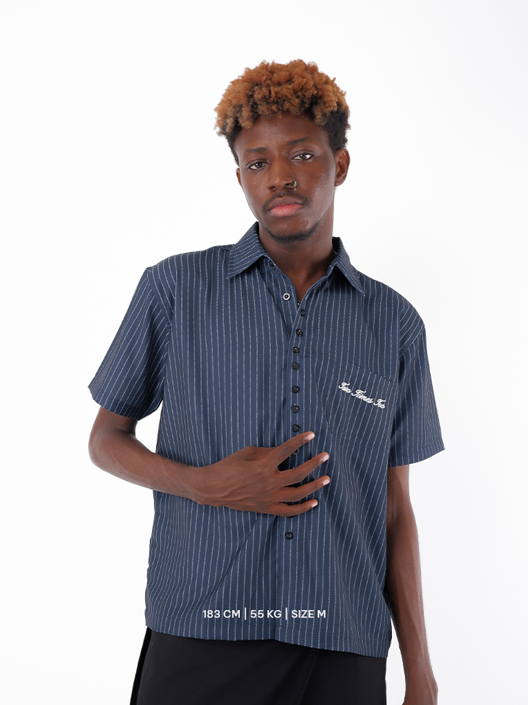 Logo Stripe Multi Button Workshirt