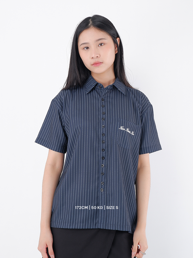 Logo Stripe Multi Button Workshirt