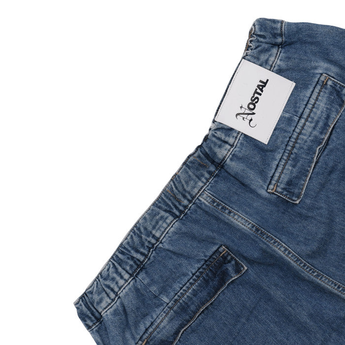Patches denim Short