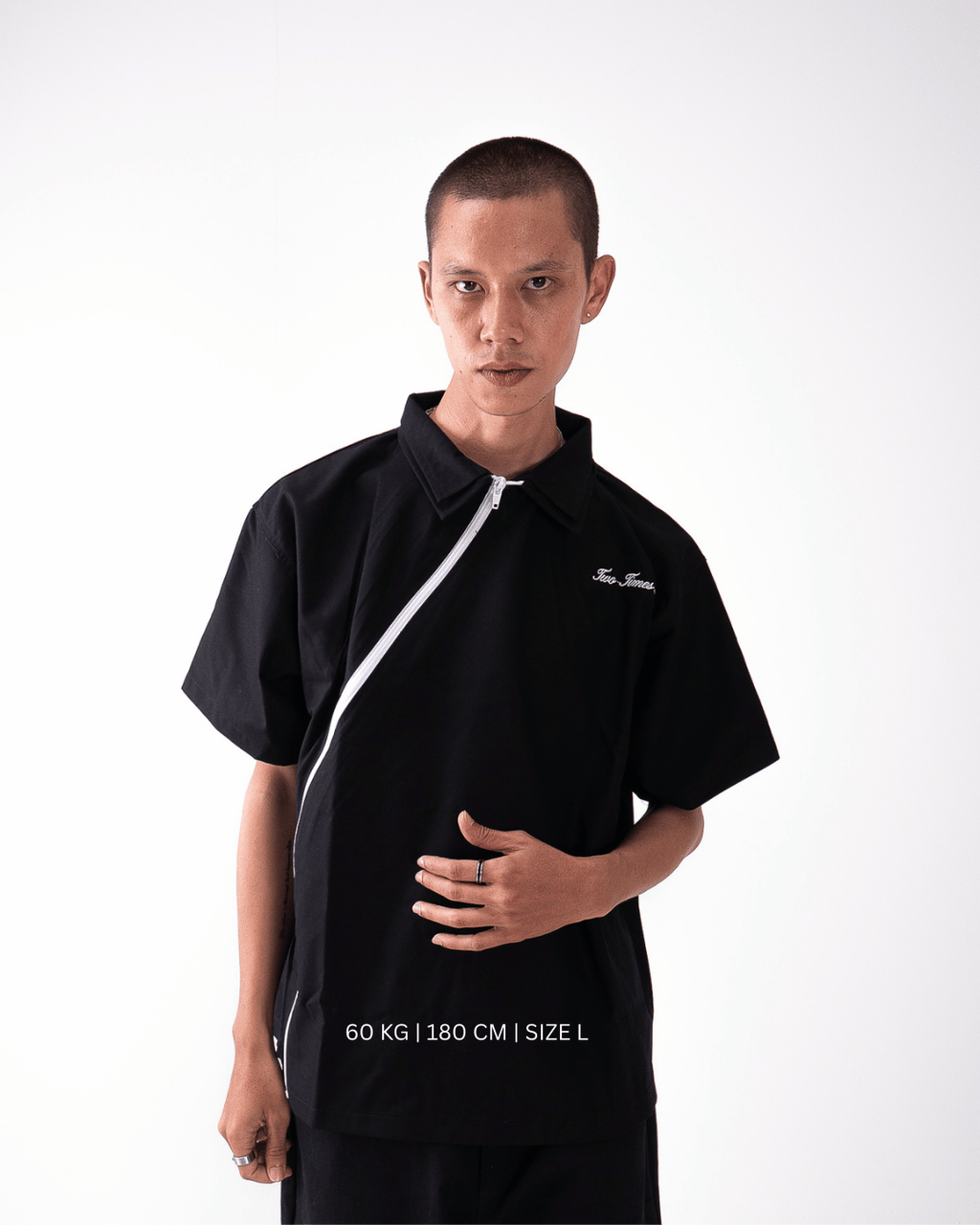 Asymmetrical Workshirt - Jet Black