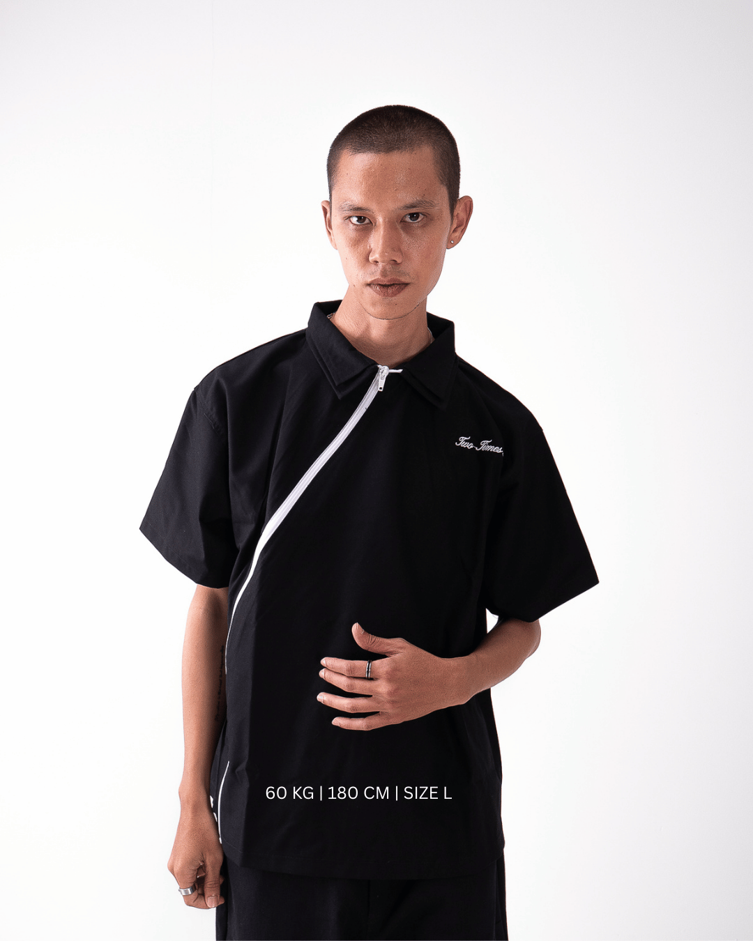 Asymmetrical Workshirt - Jet Black
