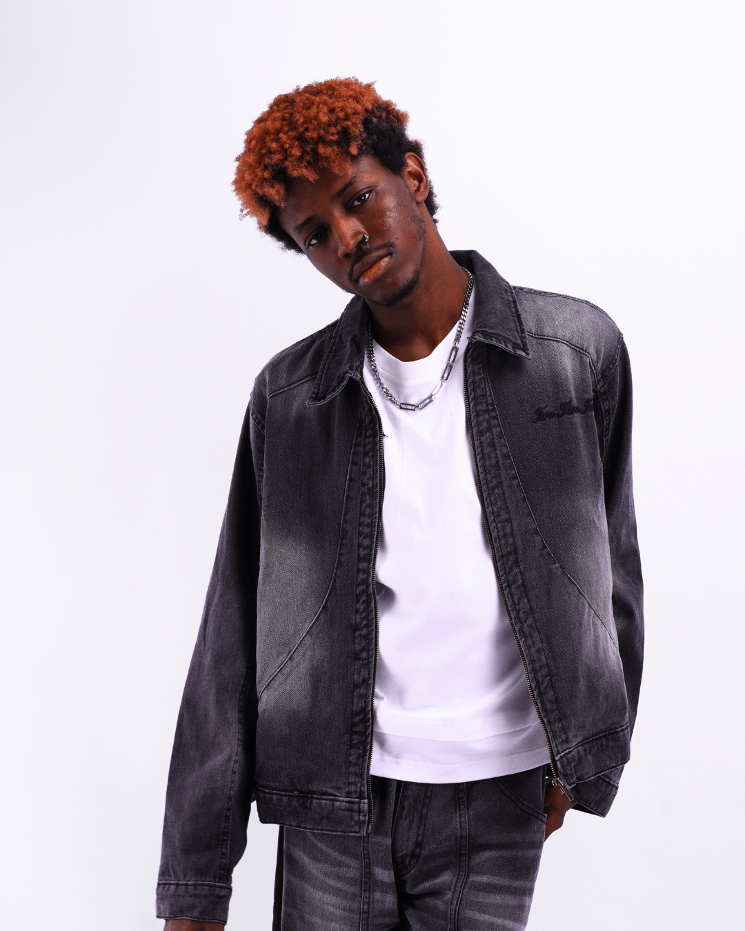 Work Jacket Denim - Aged Black