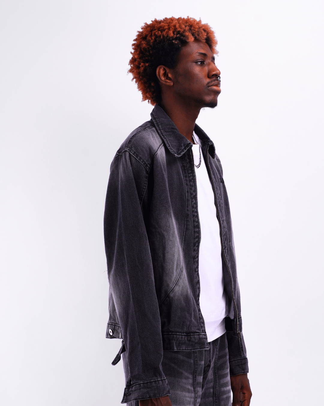 Work Jacket Denim - Aged Black