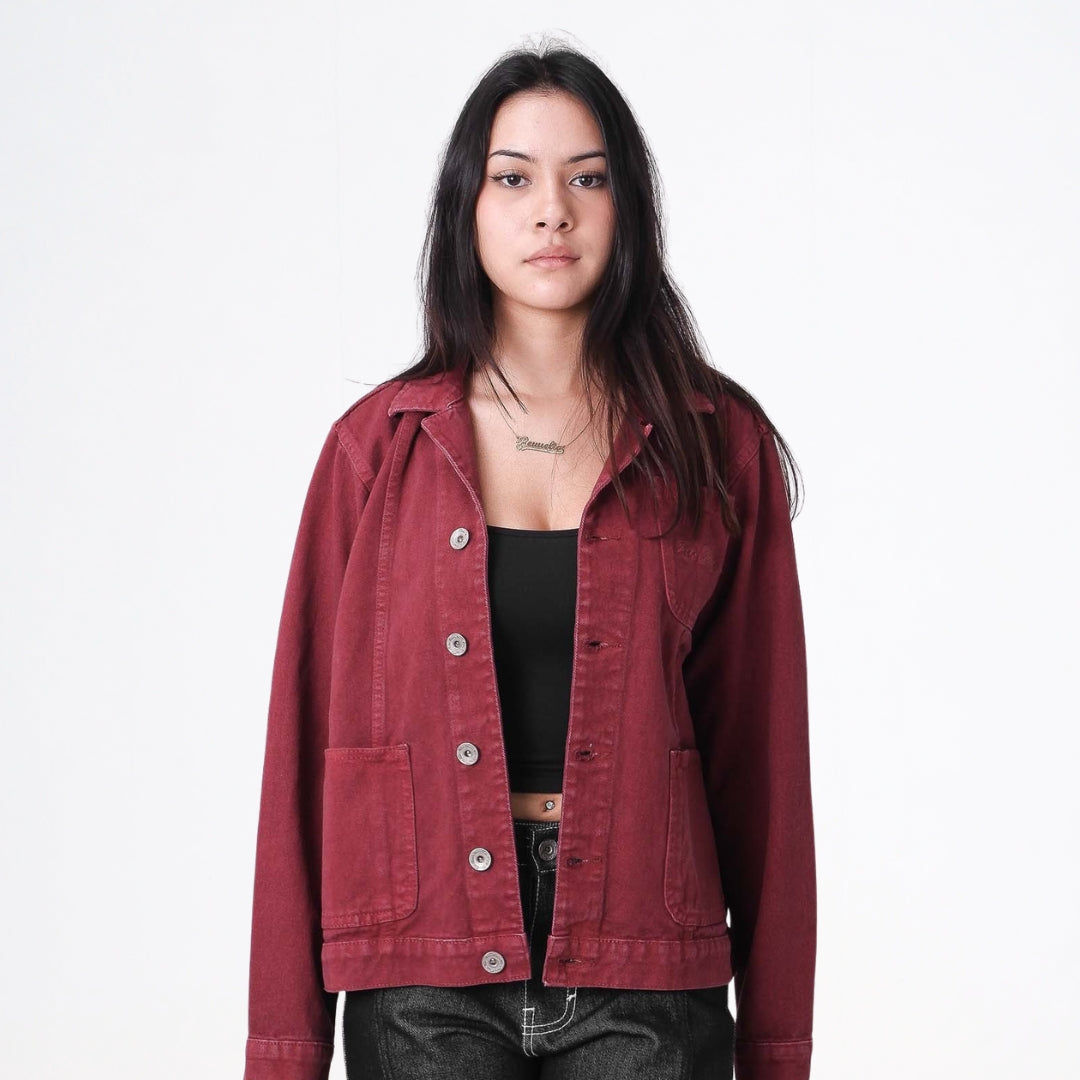 Panel Chore Jacket - Maroon