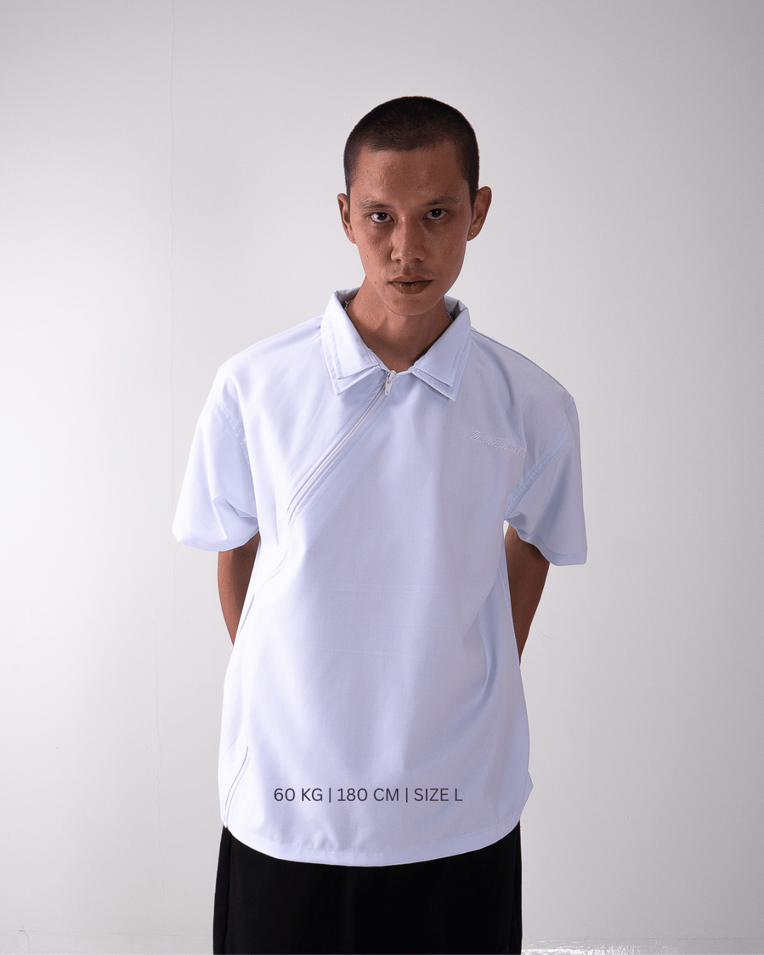 Asymmetrical Workshirt - Sky Blue
