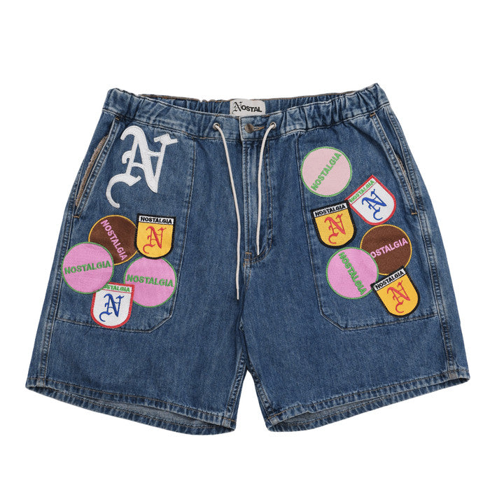 Patches denim Short