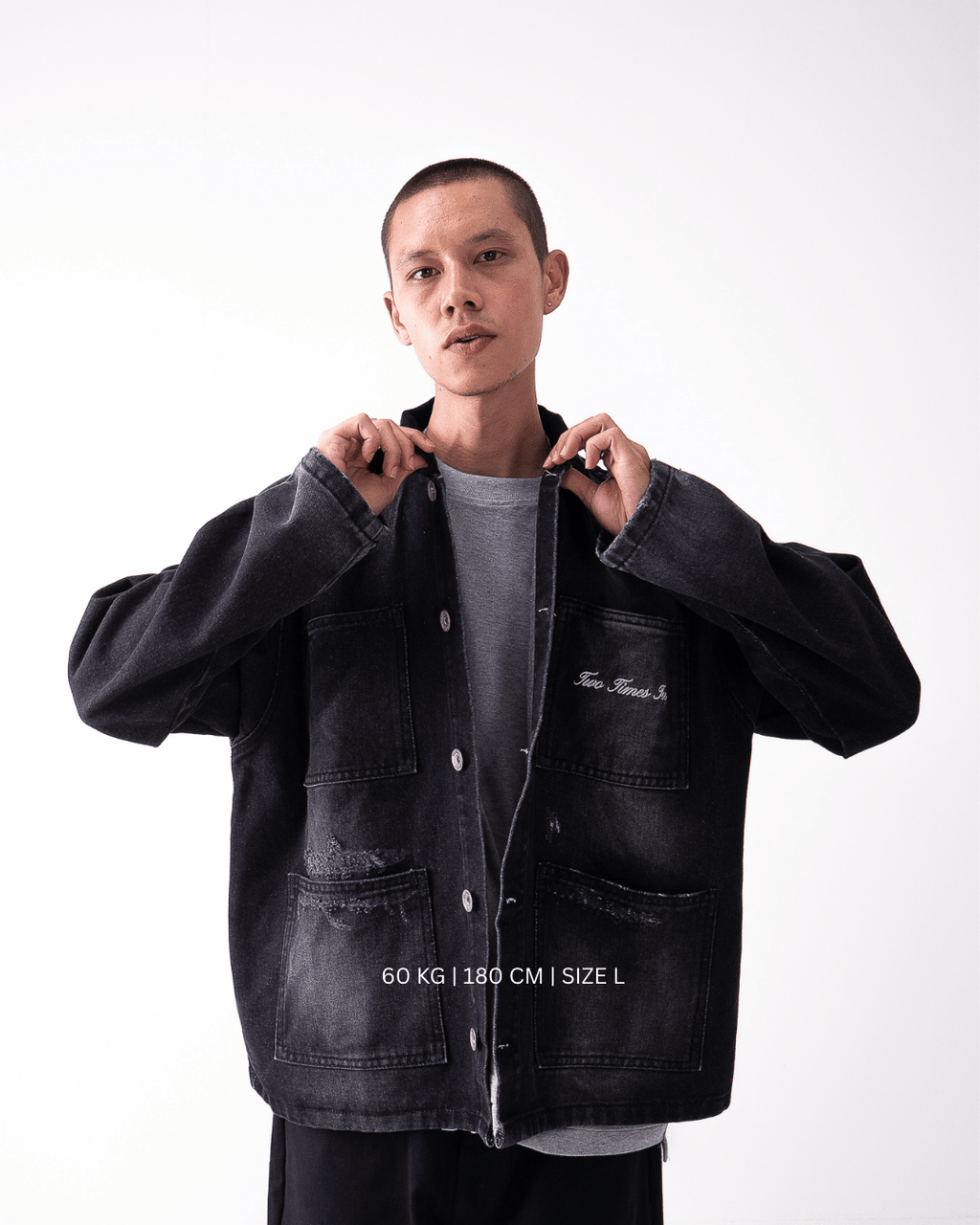 Four Pockets Denim Jacket - Vintage Black