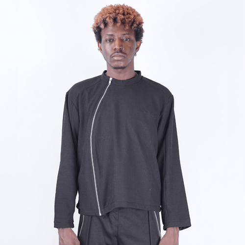 Asymetrical Zipper Crewneck