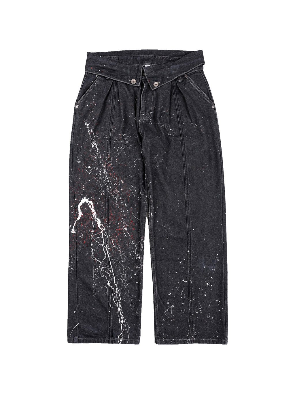 Splattered Raw Denim