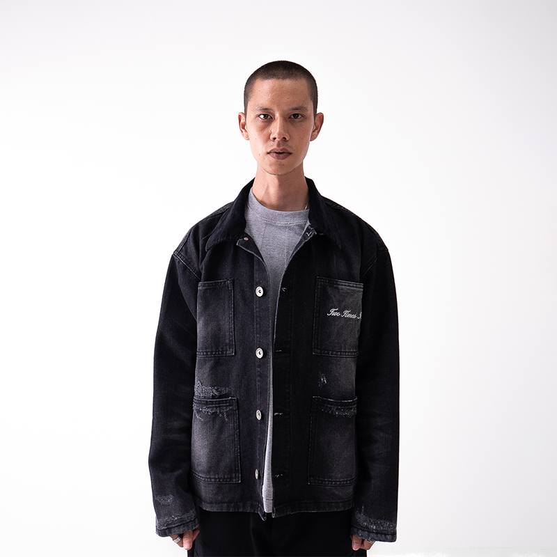 Four Pockets Denim Jacket - Vintage Black