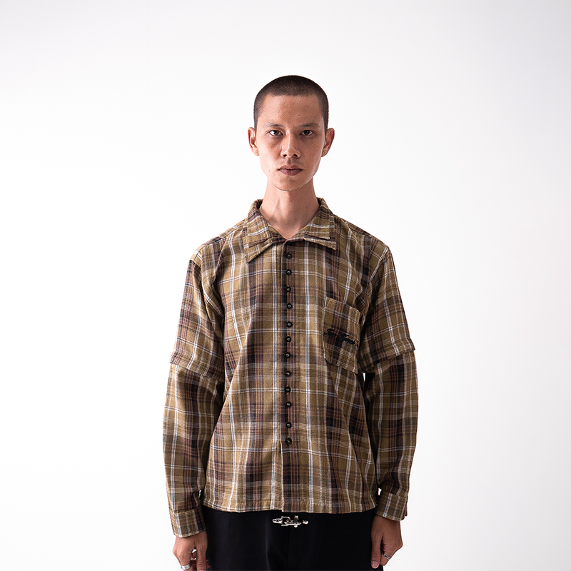 Detachable Multi Button Flannel - Moss
