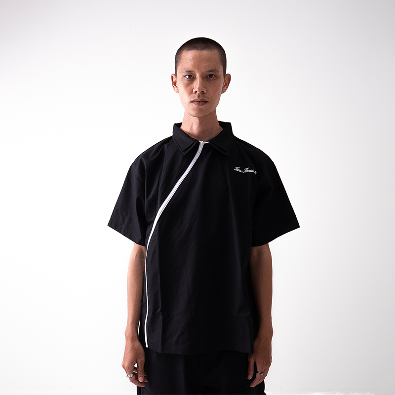 Asymmetrical Workshirt - Jet Black