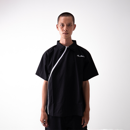 Asymmetrical Workshirt - Jet Black