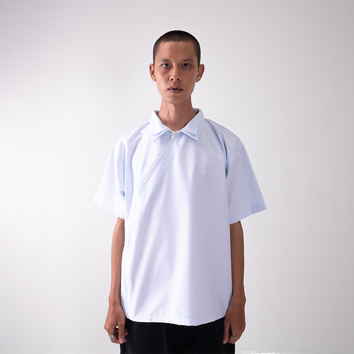 Asymmetrical Workshirt - Sky Blue