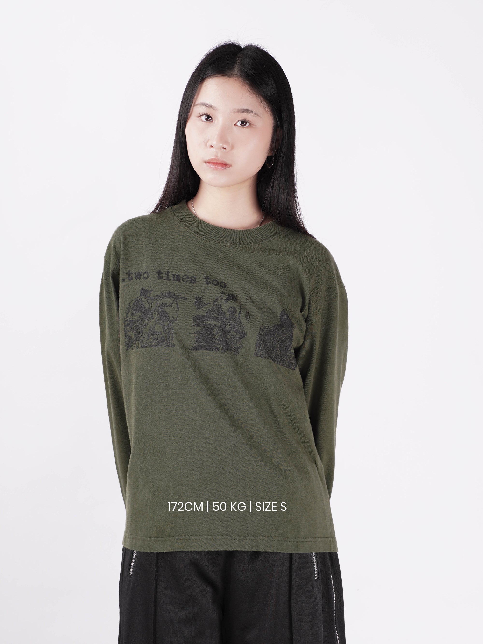 War Tee Longsleeve - Army Green