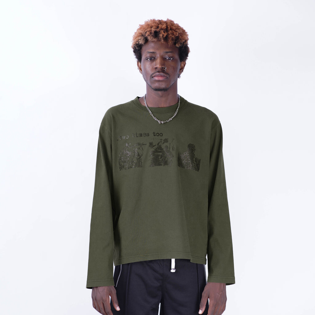 War Tee Longsleeve - Army Green