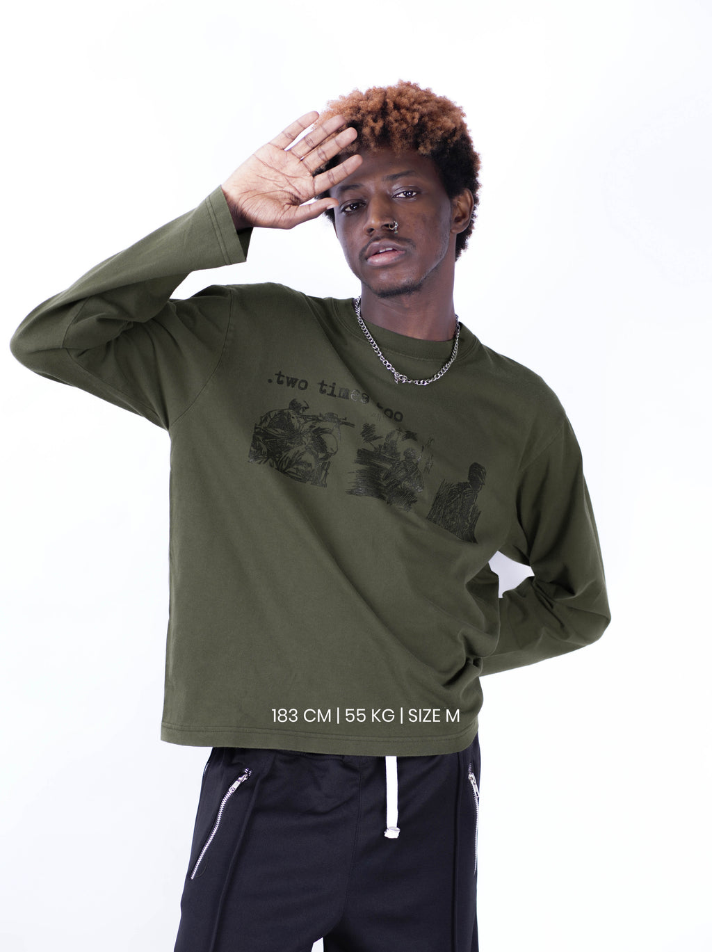 War Tee Longsleeve - Army Green