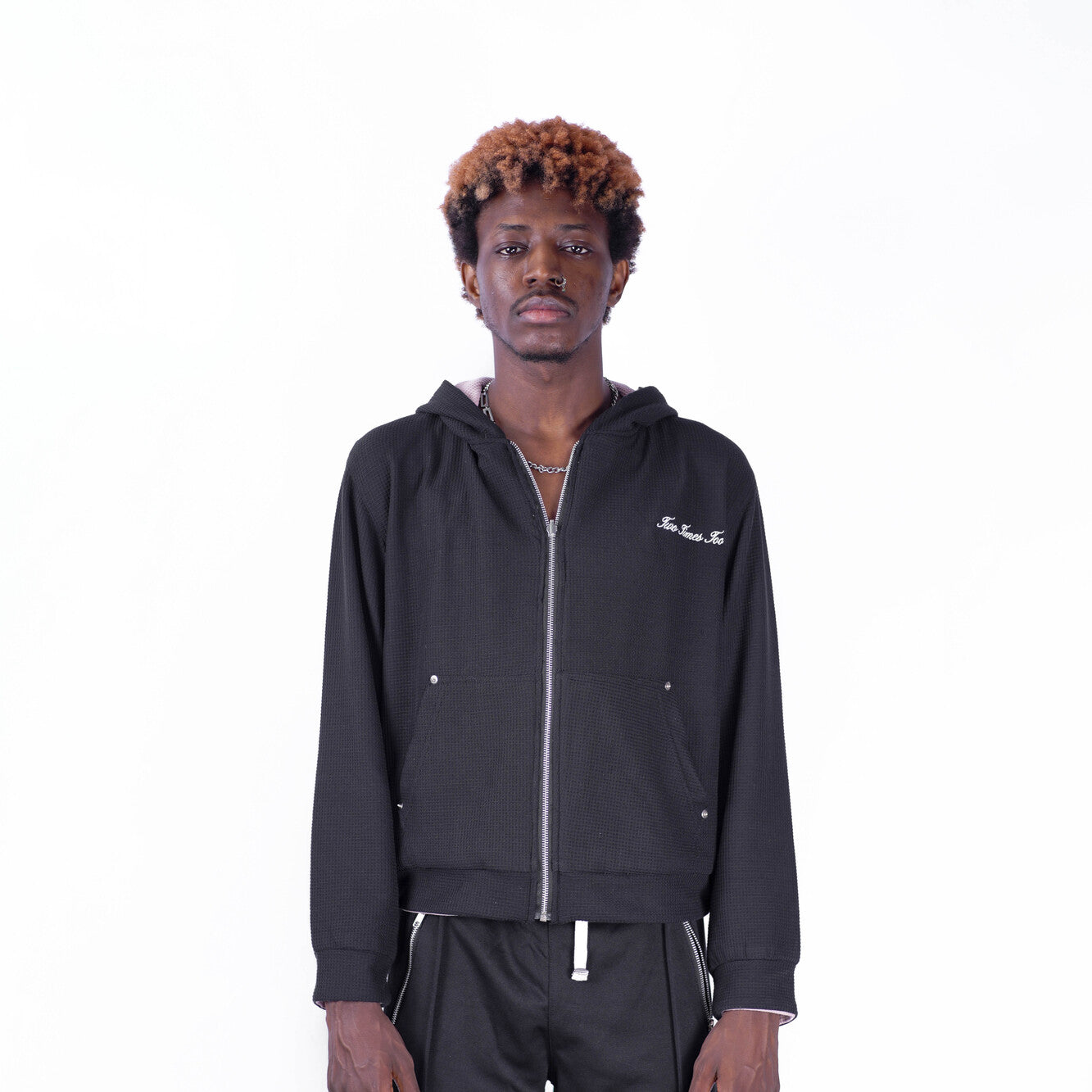 Reversible Waffle Knit Hoodie