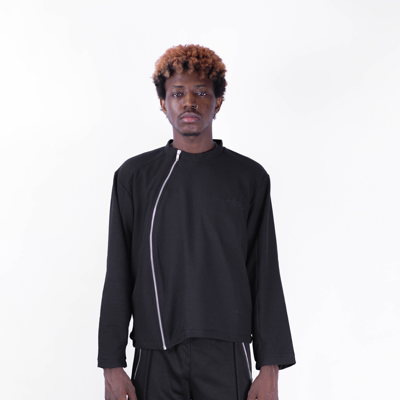 Asymetrical Zipper Crewneck