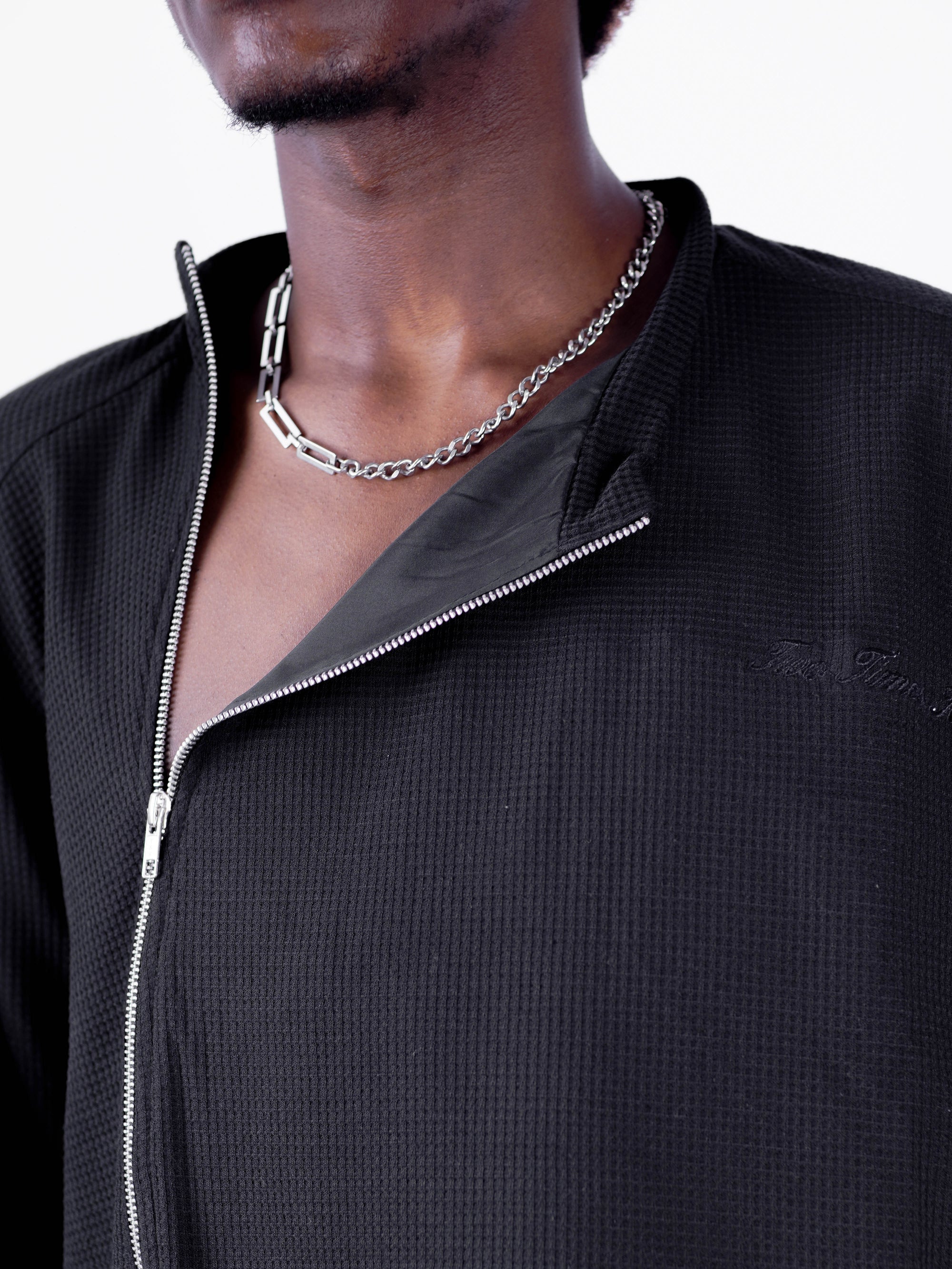 Asymetrical Zipper Crewneck