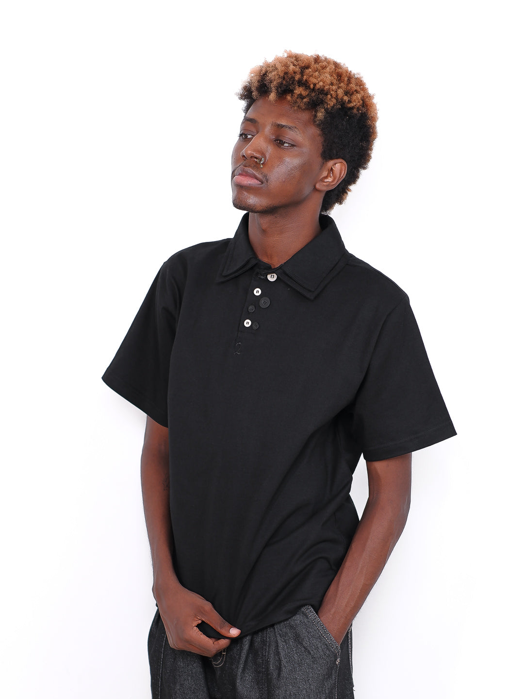 Multi Button Polo Tee