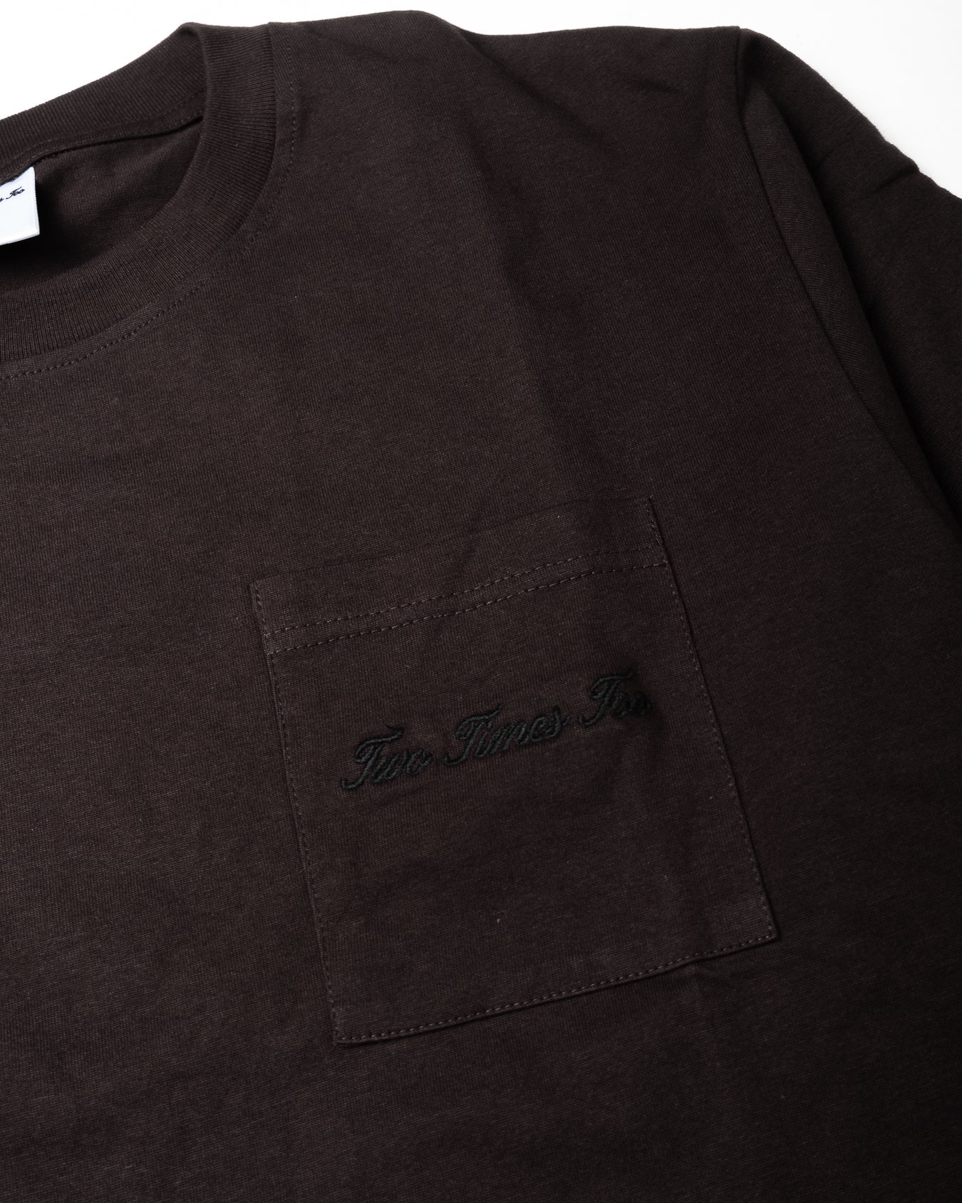 Double Layered Waffle Longsleeve - Brown/White