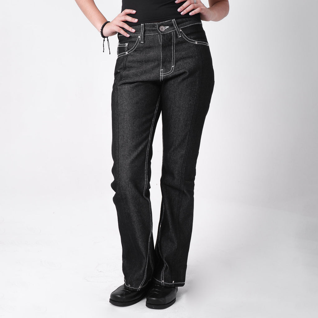 Drift Flared Denim - Raw Black