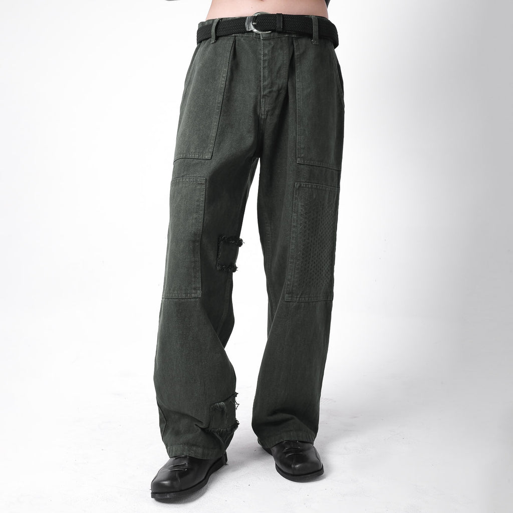 Fieldwork Fatigue Denim Pants - Dark Green