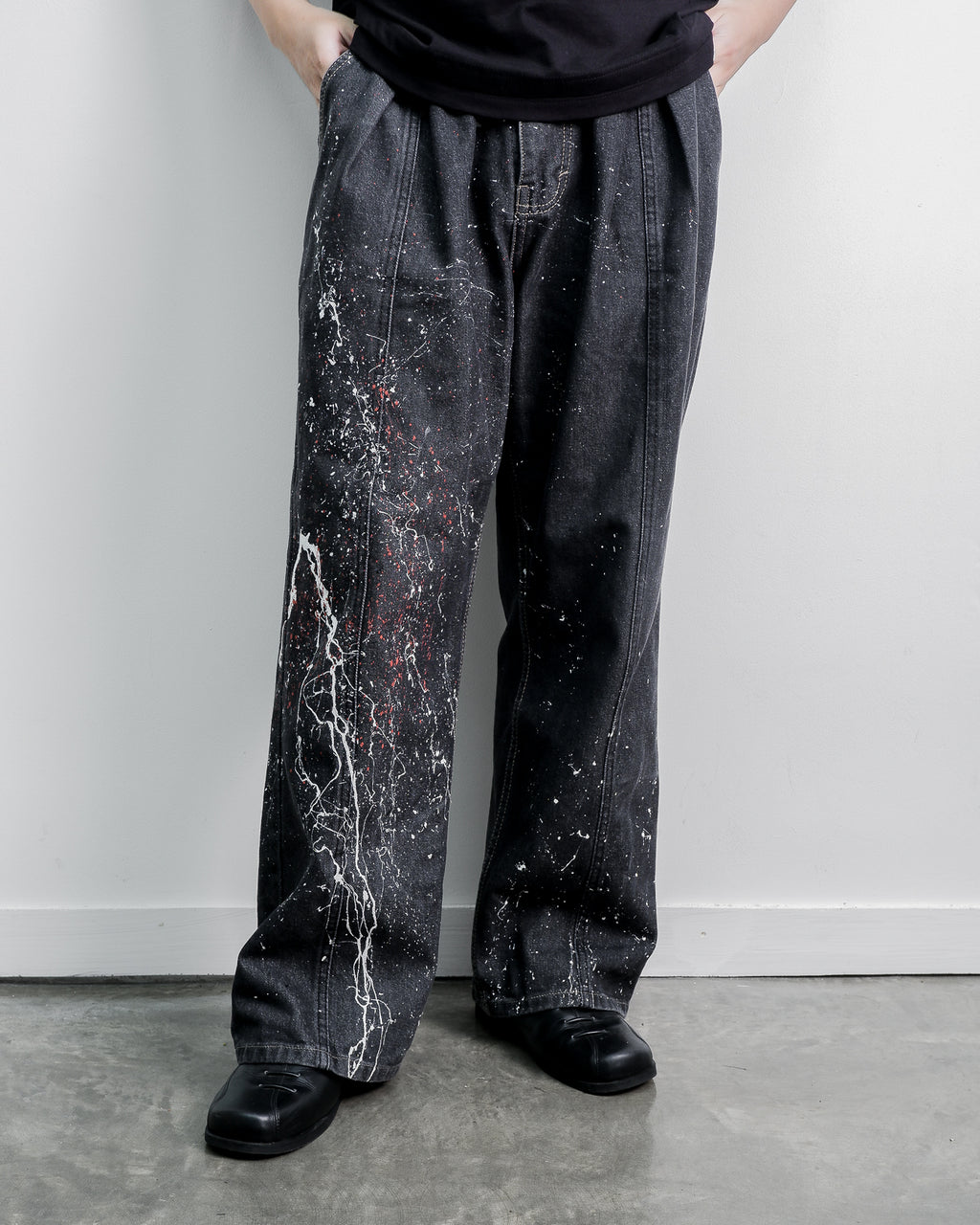 Splattered Raw Denim