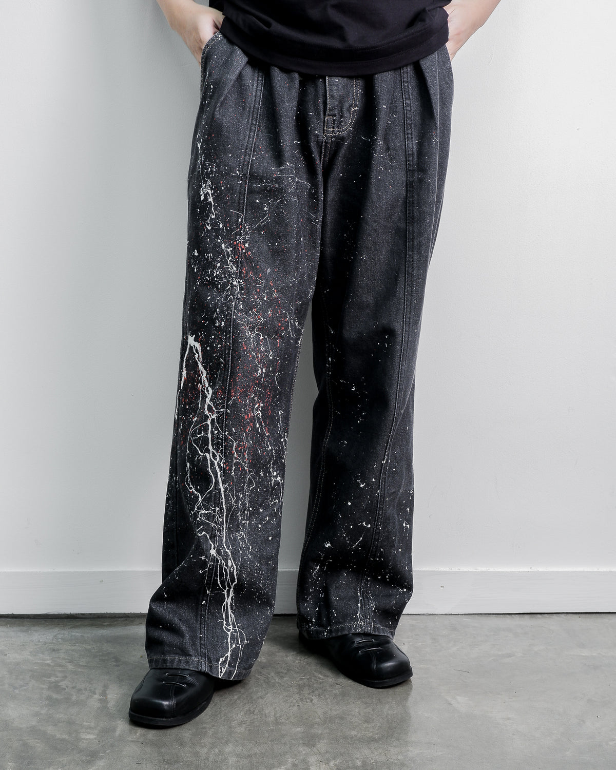 Splattered Raw Denim