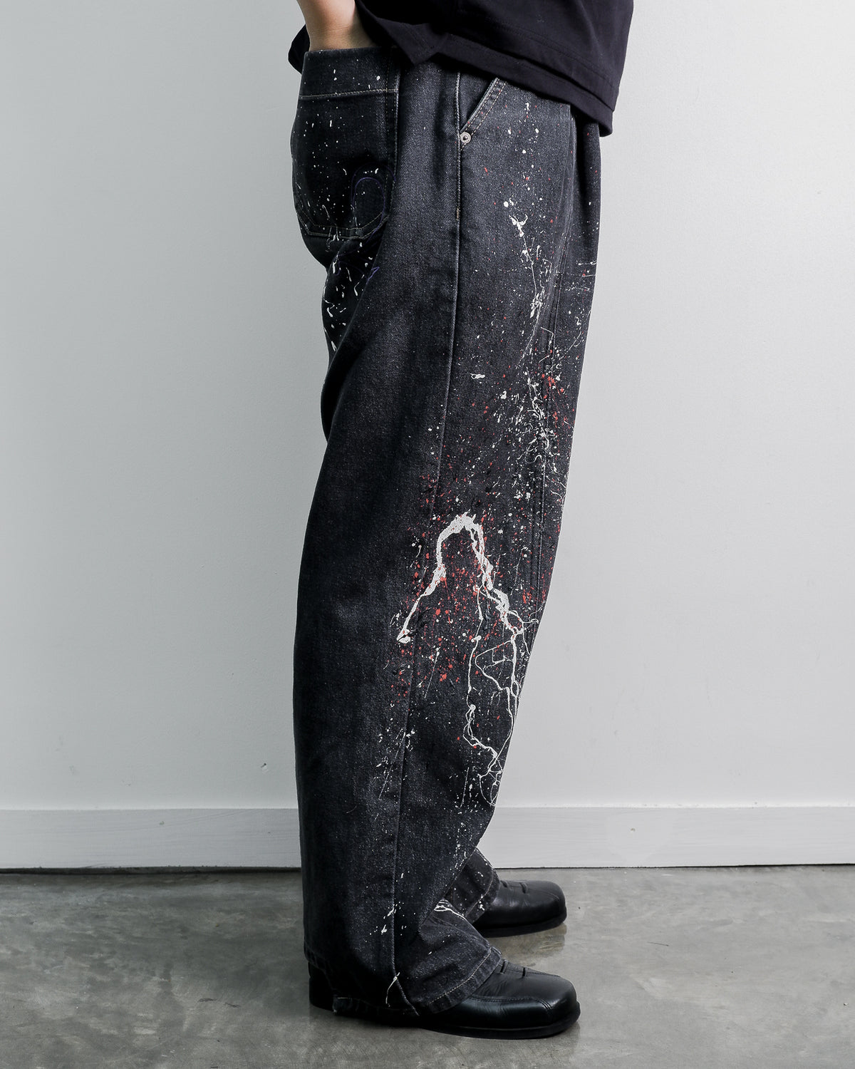 Splattered Raw Denim