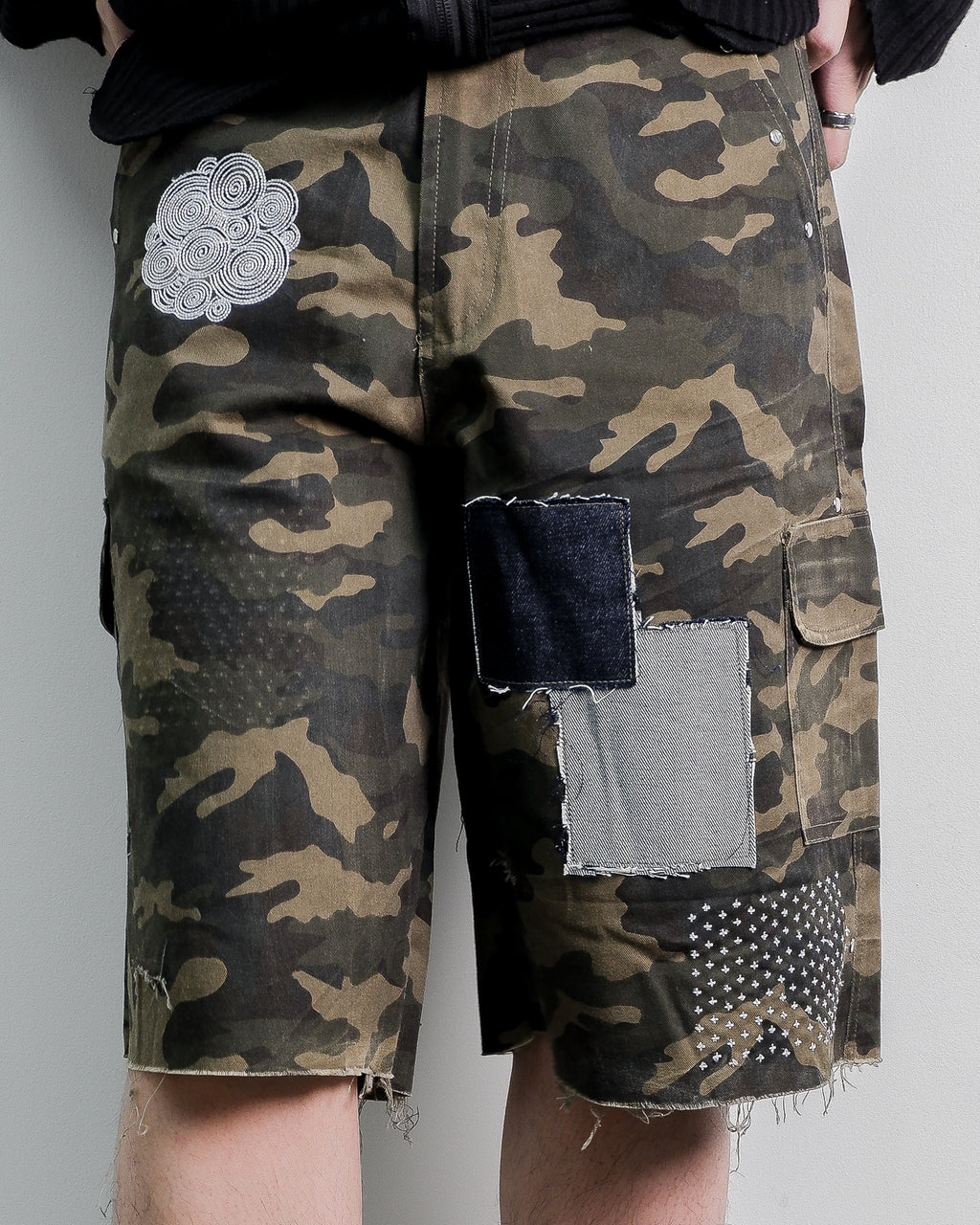 Patched Camo Shorts