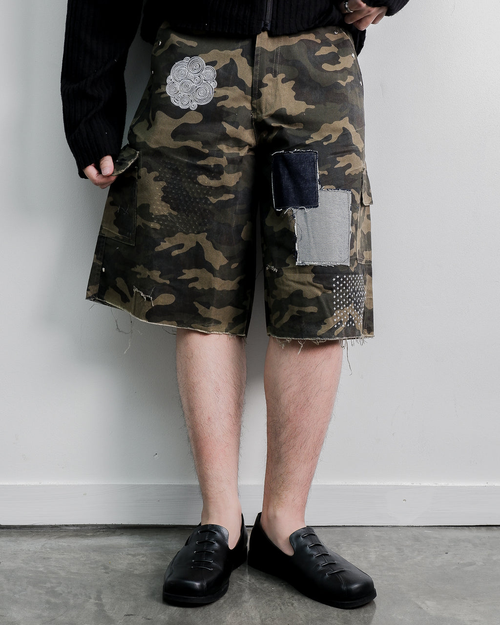 Patched Camo Shorts