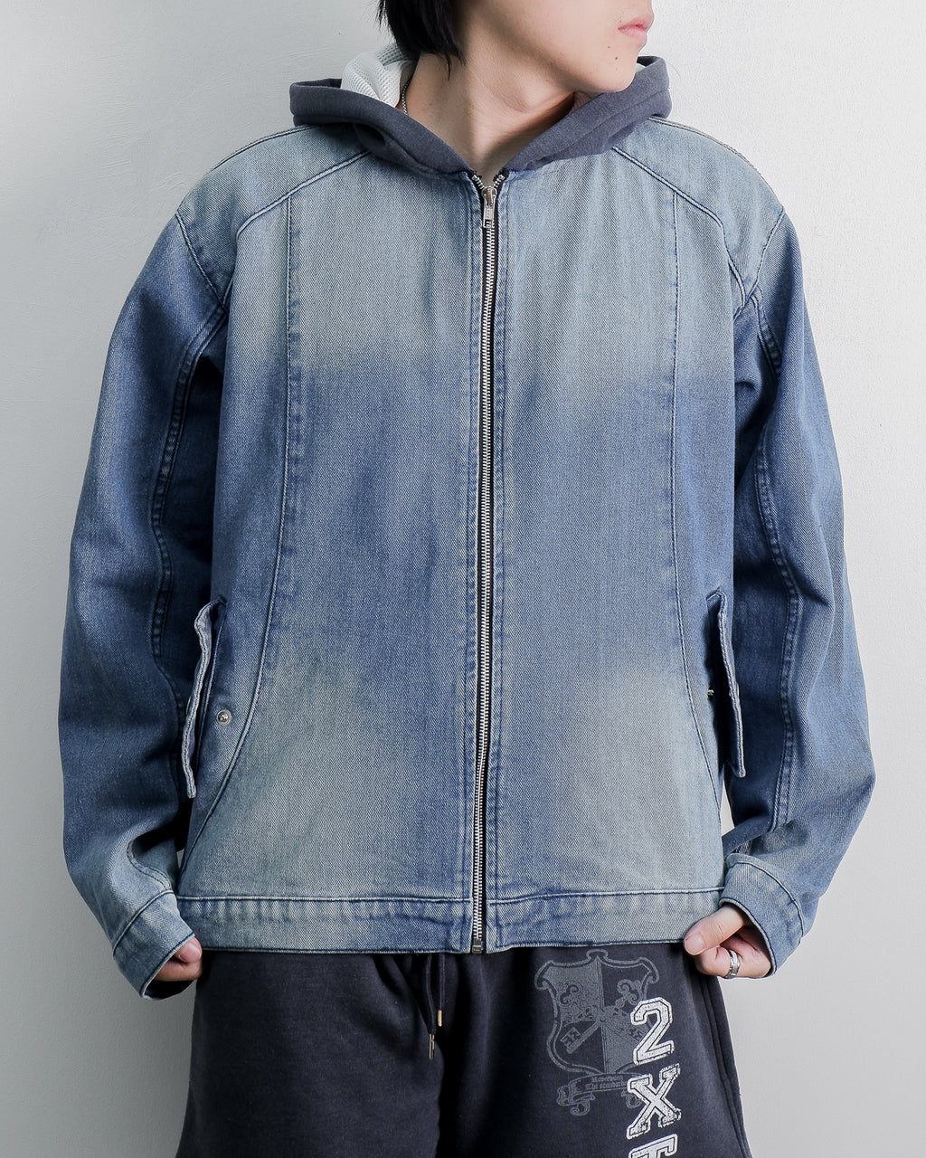 Washed Hood Denim