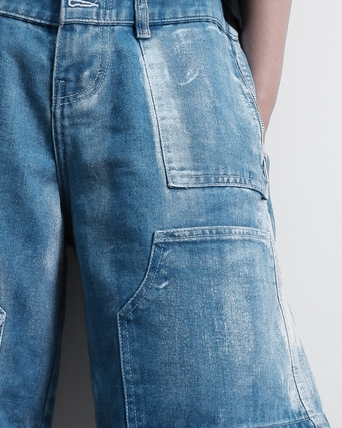 Stacked Waist Denim Jorts