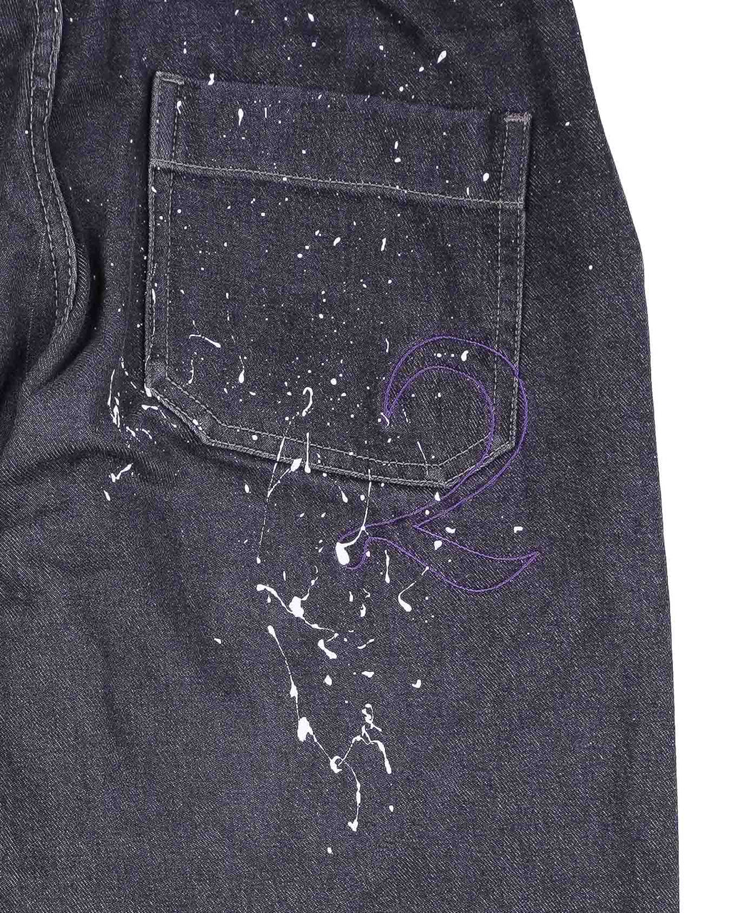 Splattered Raw Denim
