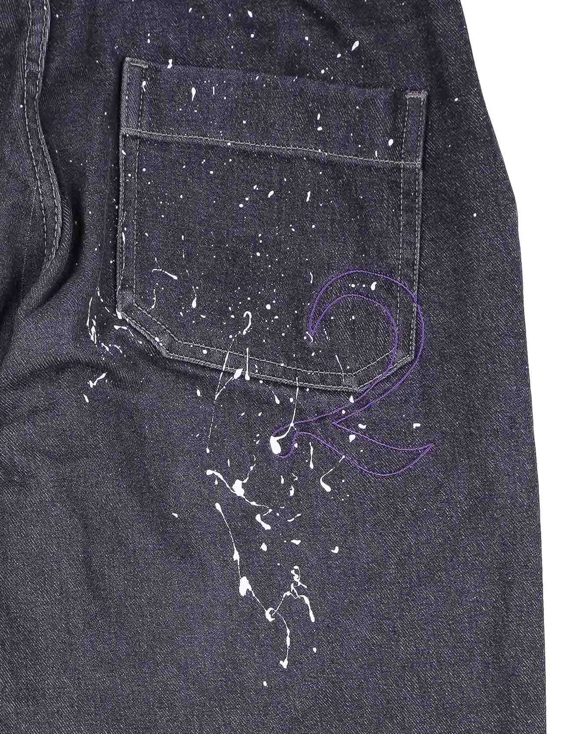 Splattered Raw Denim