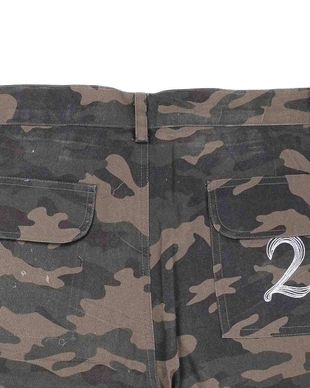 Patched Camo Shorts